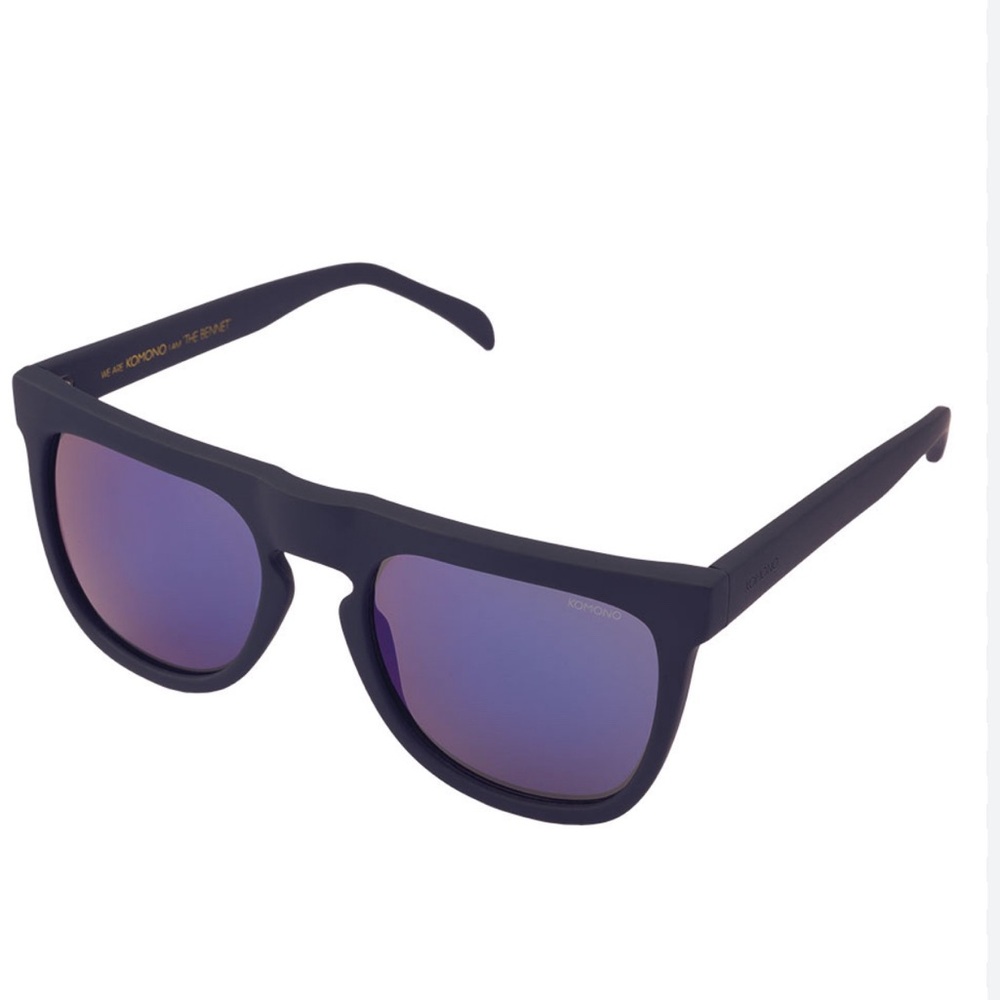 KOMONO sunglasses Bennet Midnight Blue Rubber NEW - Picture 2 of 13